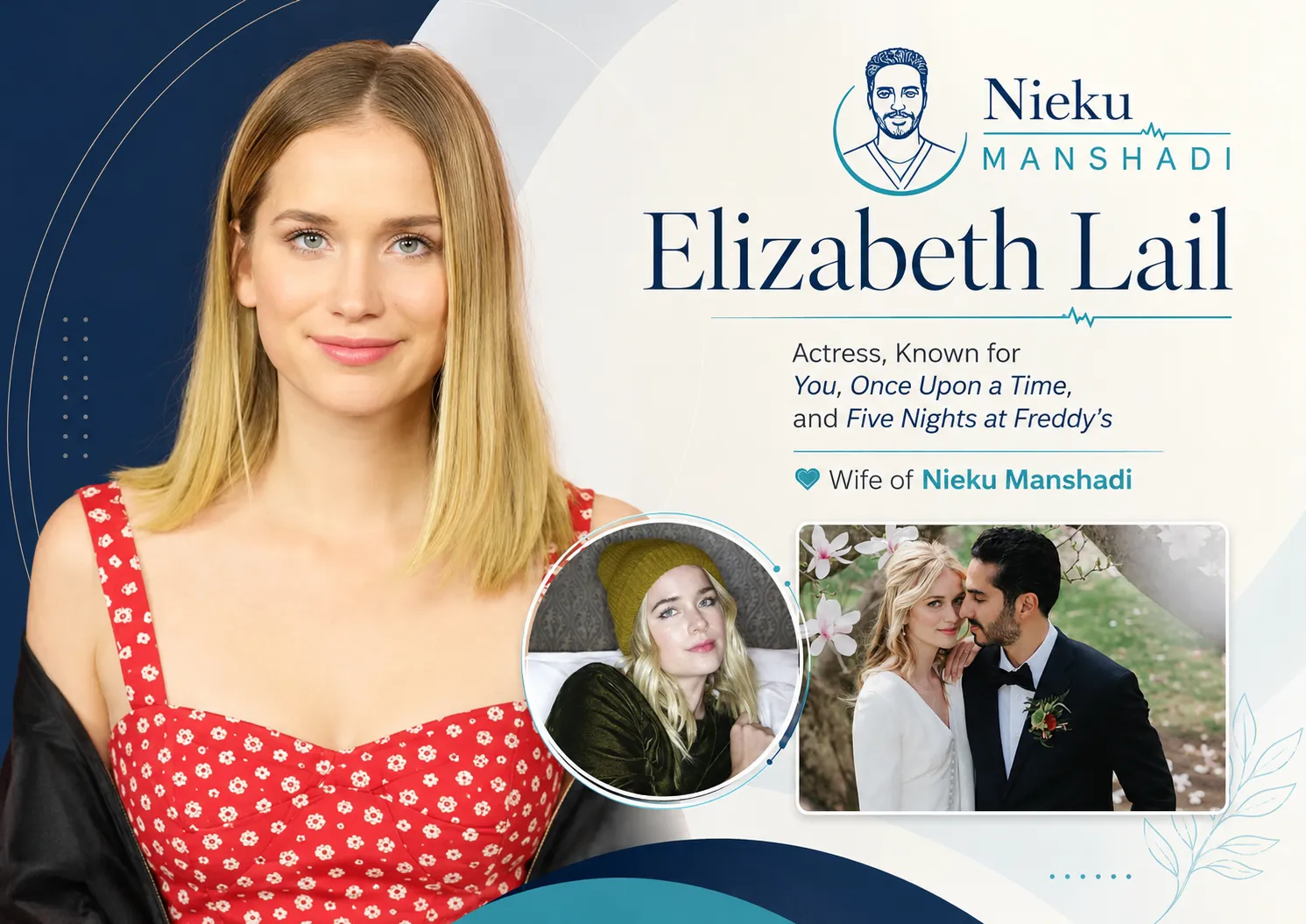 Nieku Manshadi wife Elizabeth Lail marriage wedding and facts